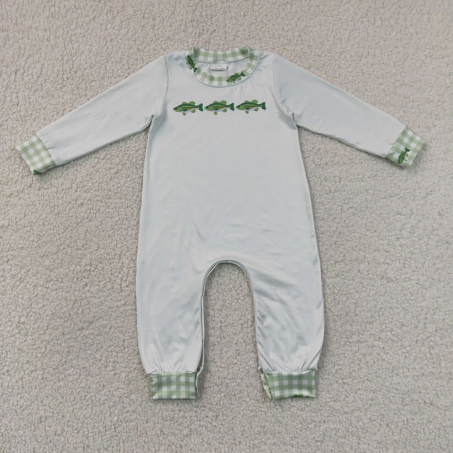 Sibling Baby Boys Long Sleeves Fishes Hunting Pockets Pant Clothes Set Rompers