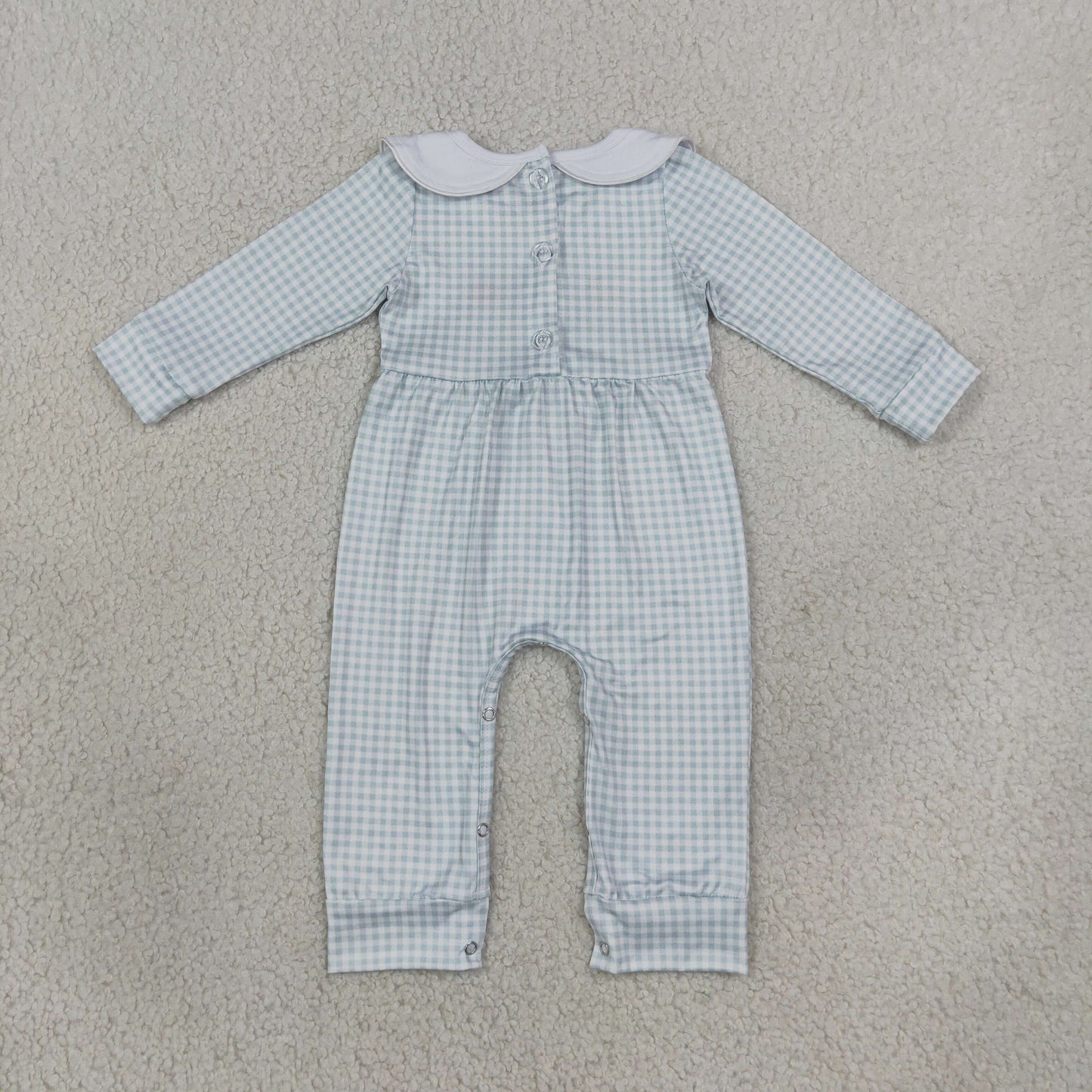 Embroidery Turkey Pumpkins Baby Kids Thanksgiving Pant Rompers