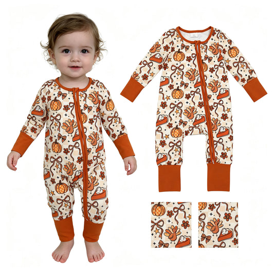 Baby Boys Ducks Dogs Deer Camo Hunting Two Way Zip Convertible Rompers