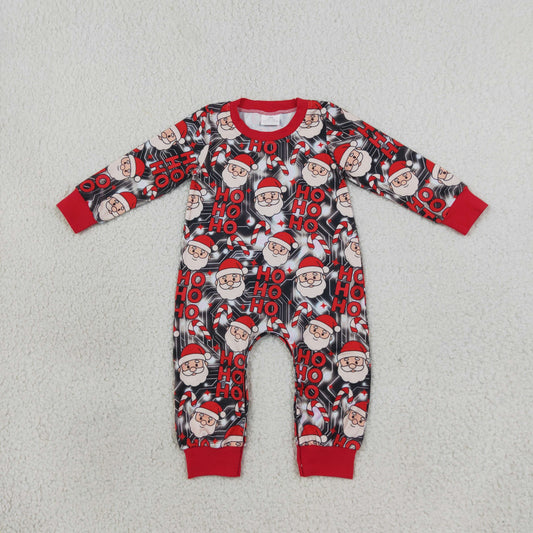 Baby Boys Santa Candy Cane Ho Ho Christmas Pant Rompers