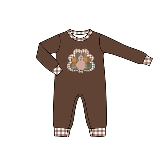 Preorder moq 5 Baby Girls Turkey Thanksgivings Pant Rompers