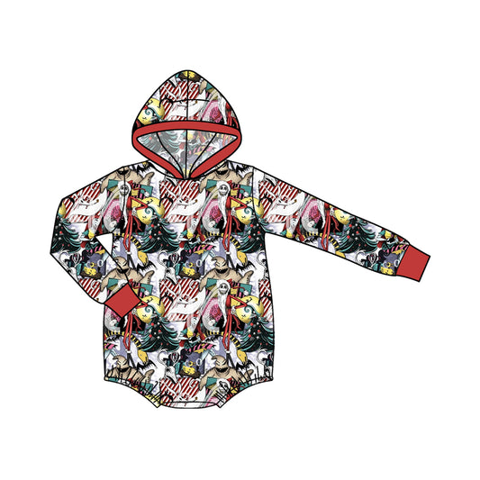 Preorder moq 5 Baby Boys Cartoon Ghosts Halloweens Hoodie Rompers