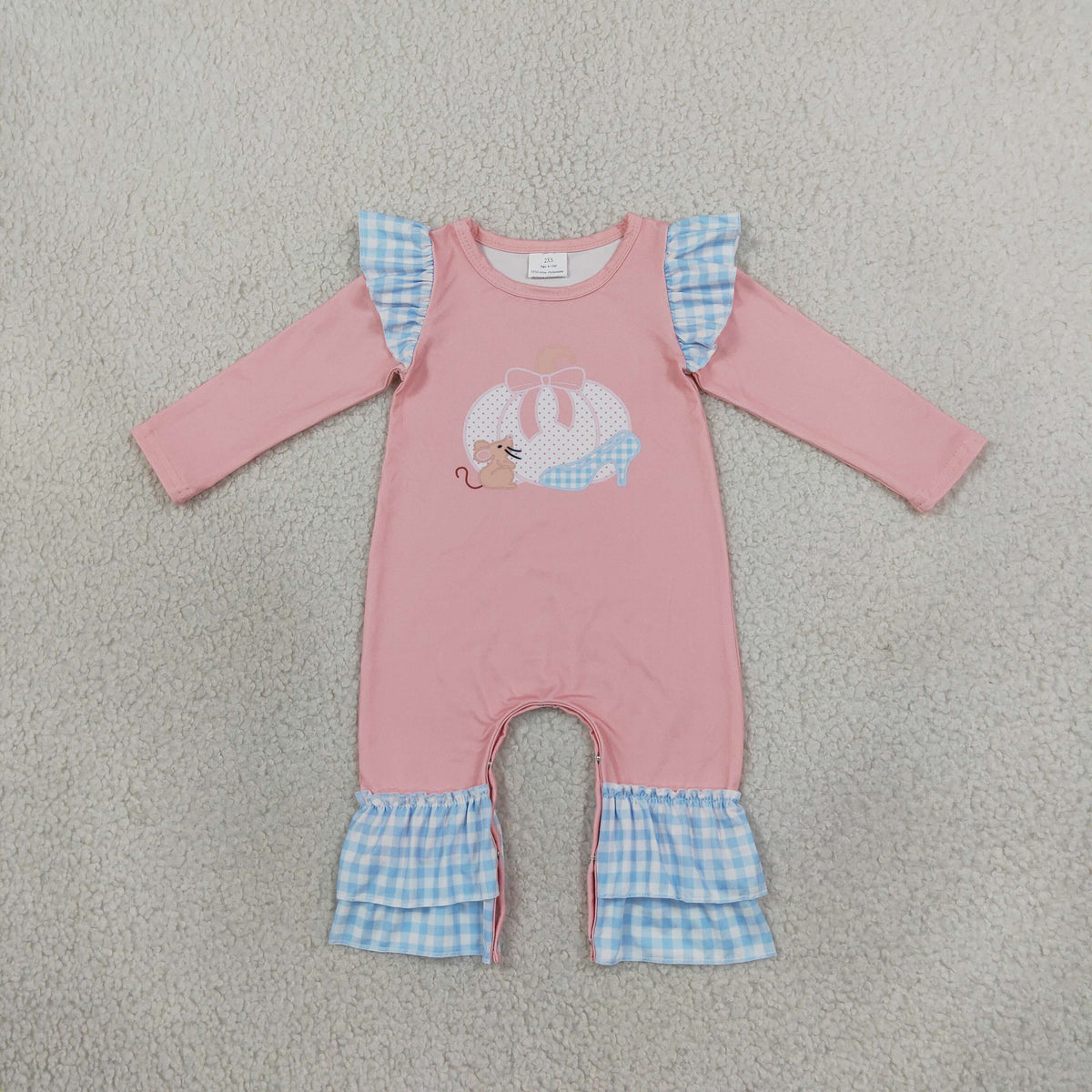 Baby Girls Bow Pumpkins Mouse Fall Ruffle Pant Rompers
