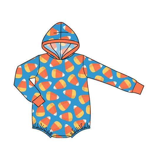 Preorder moq 5 Baby Boys Candy Halloween Hoodies Romper
