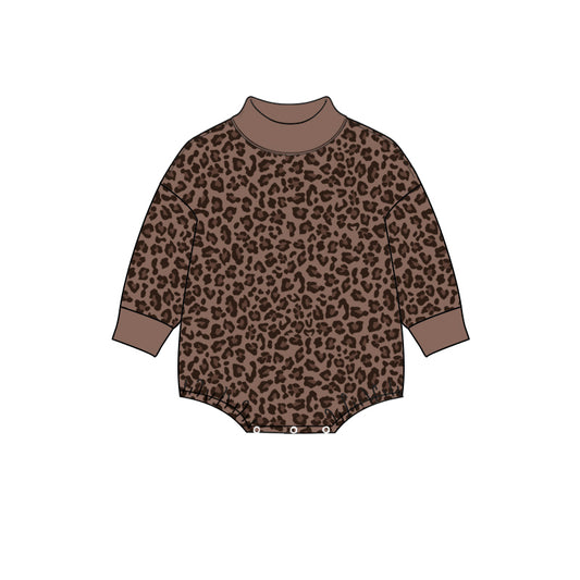 Preorder moq 5 Baby Boys Long Sleeve Brown Brown Rompers
