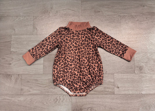 Preorder Baby Boys Long Sleeve Brown Brown Rompers
