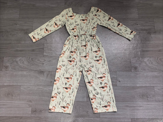 Baby Girls Flowers Ducks Hunting Pockets Pant Jumpsuits Preorder