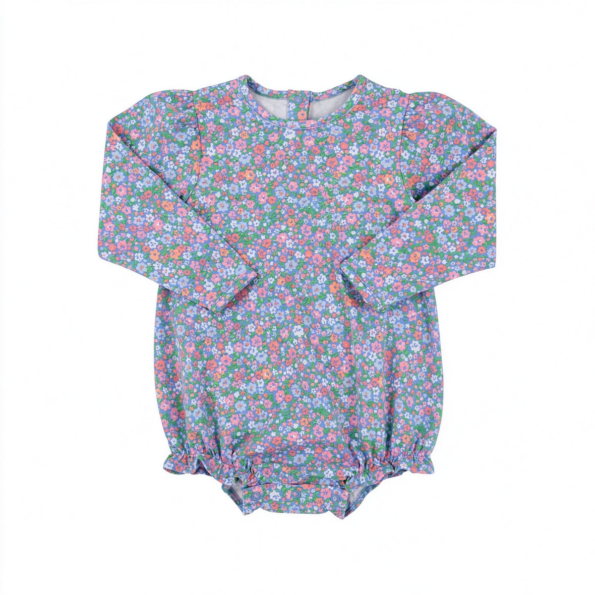 Preorder moq 5 Baby Girls Long Sleeve Colorful Small Flowers Ruffle Rompers