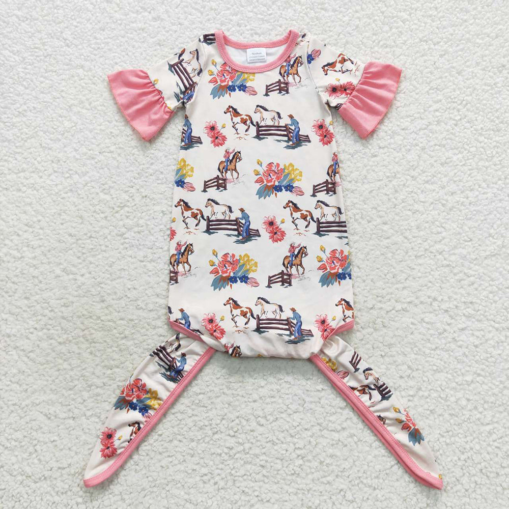 17 Colors Baby Newborn Short Sleeve Sleepwear Gowns