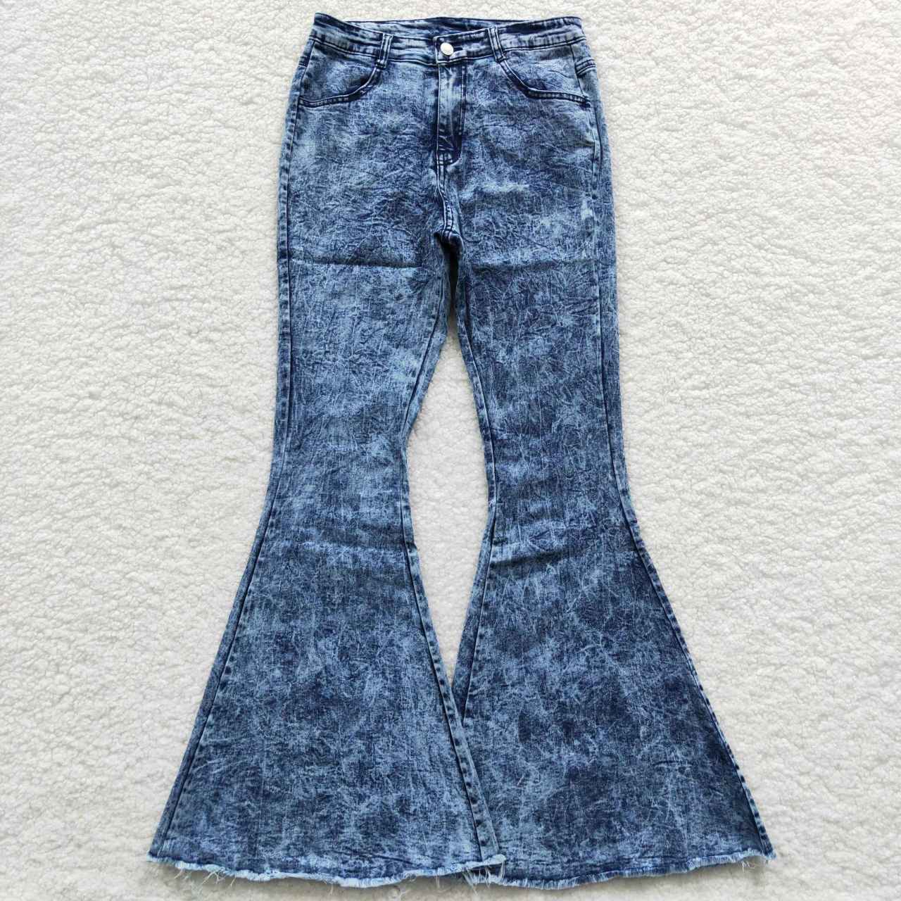 Adult Women Bell Bottom Denim Jeans Trousers