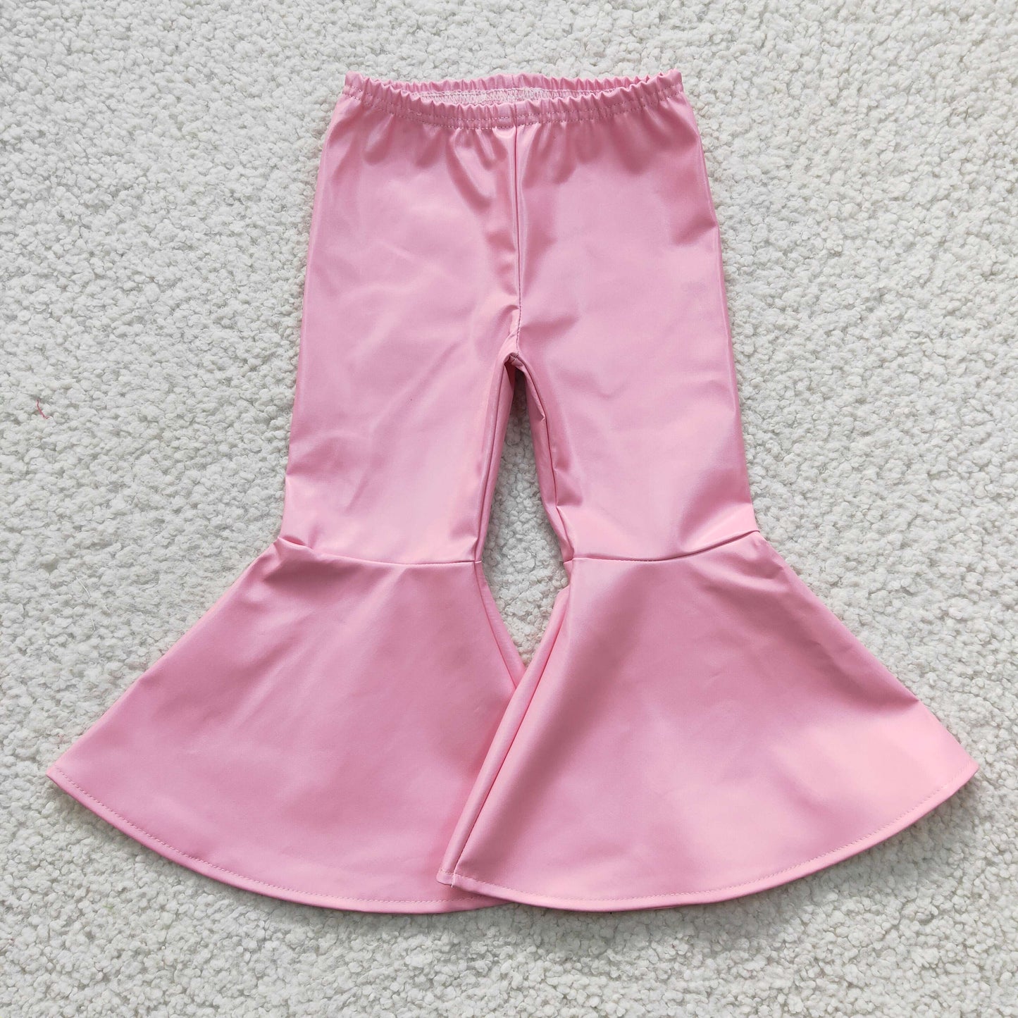 Sibling Baby Girls Leather Bell Bottom Flare Pants