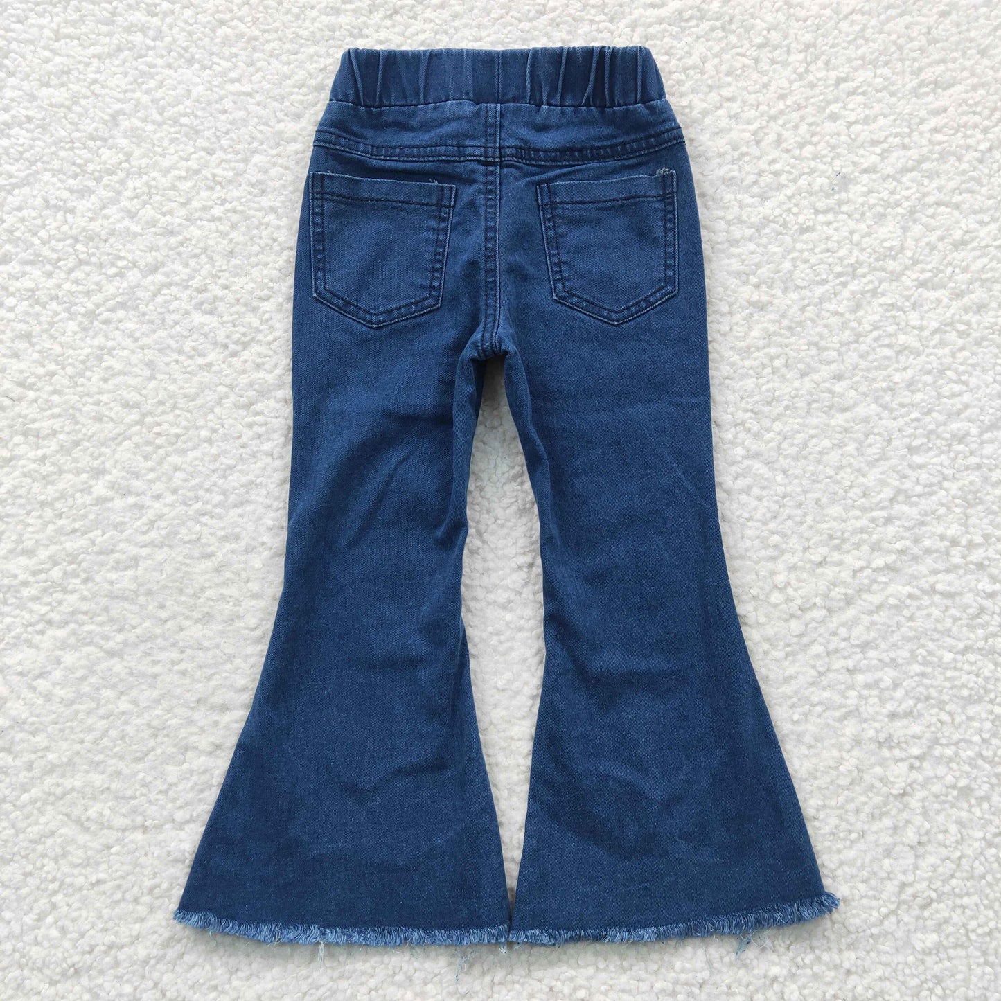 Sibling Baby Girls Western Bell Bottom Denim Pants Jeans