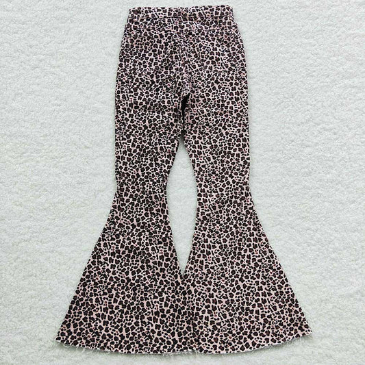 USA Shop Adult Women Leopard Denim Bell Pants Jeans