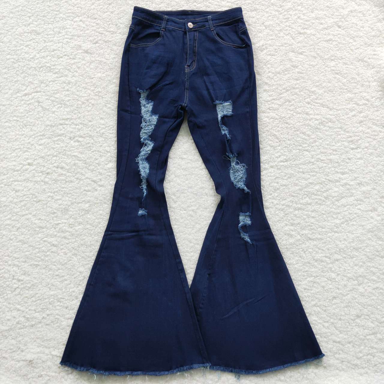 Adult Women Bell Bottom Denim Jeans Trousers