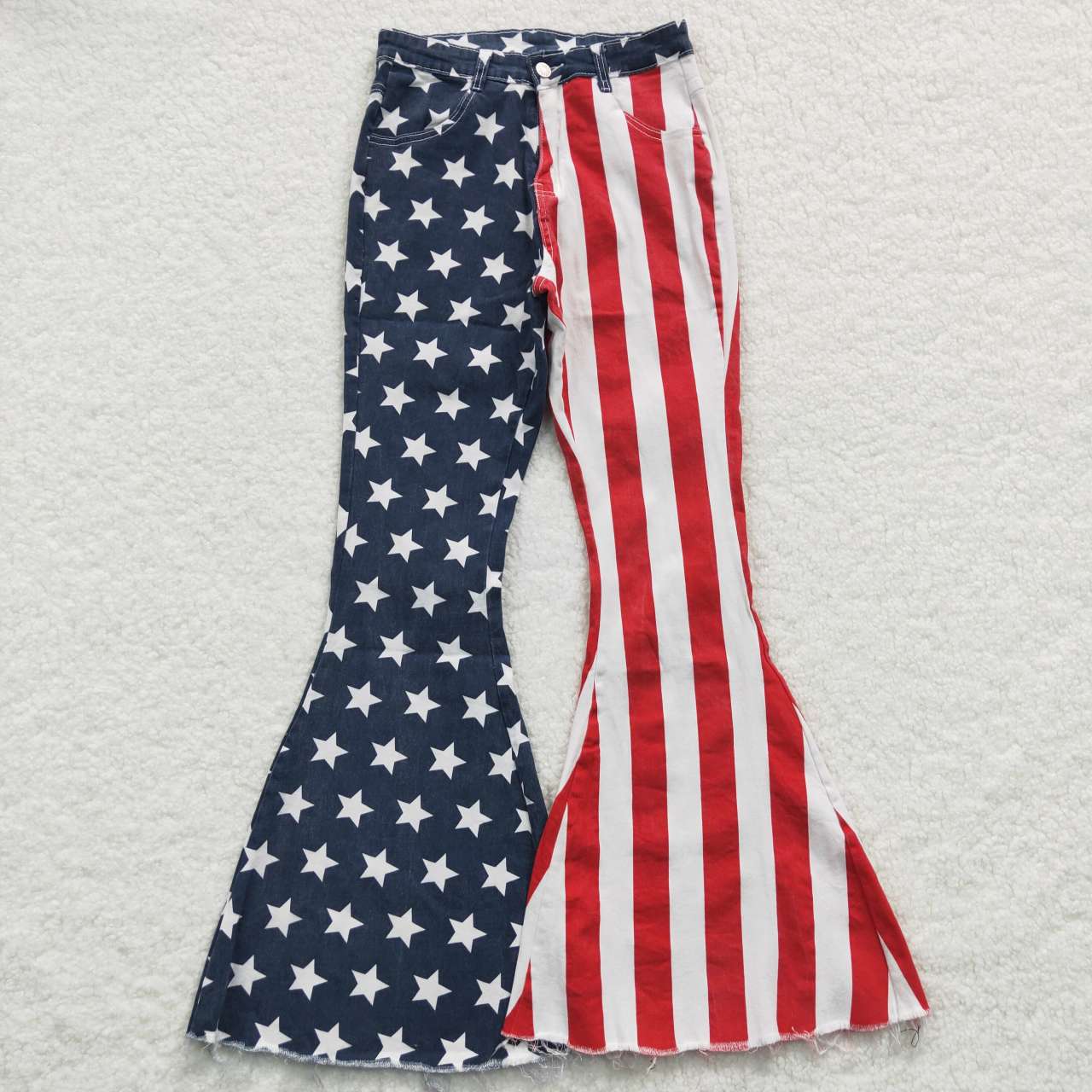 Adult Women Bell Bottom Denim Jeans Trousers