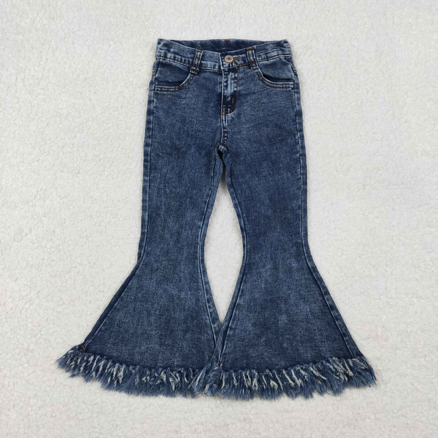 Sibling Baby Girls Western Bell Bottom Denim Pants Jeans