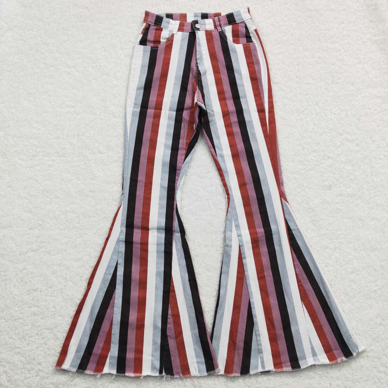 Adult Women Bell Bottom Denim Jeans Trousers