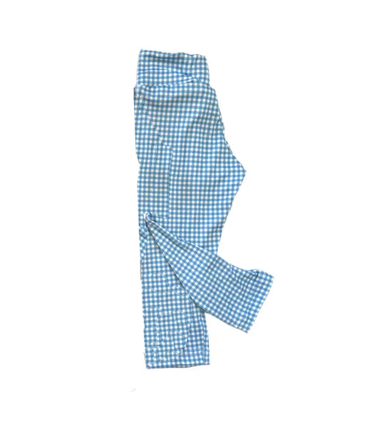 Baby Girls Blue Checkered Legging Pants preorder