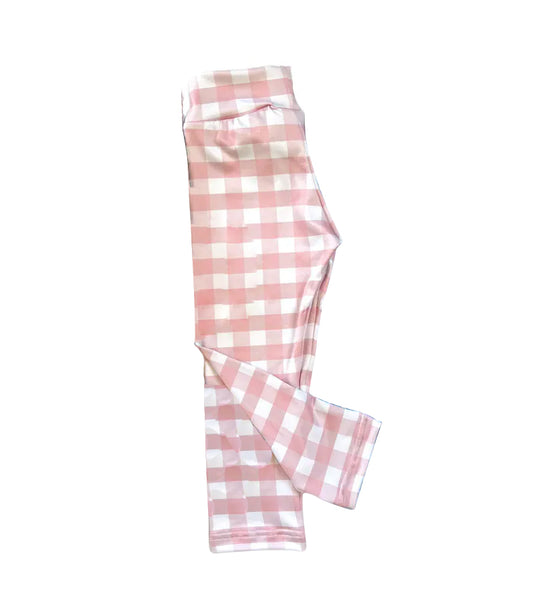 Baby Girls Pink Checkered Legging Pants preorder