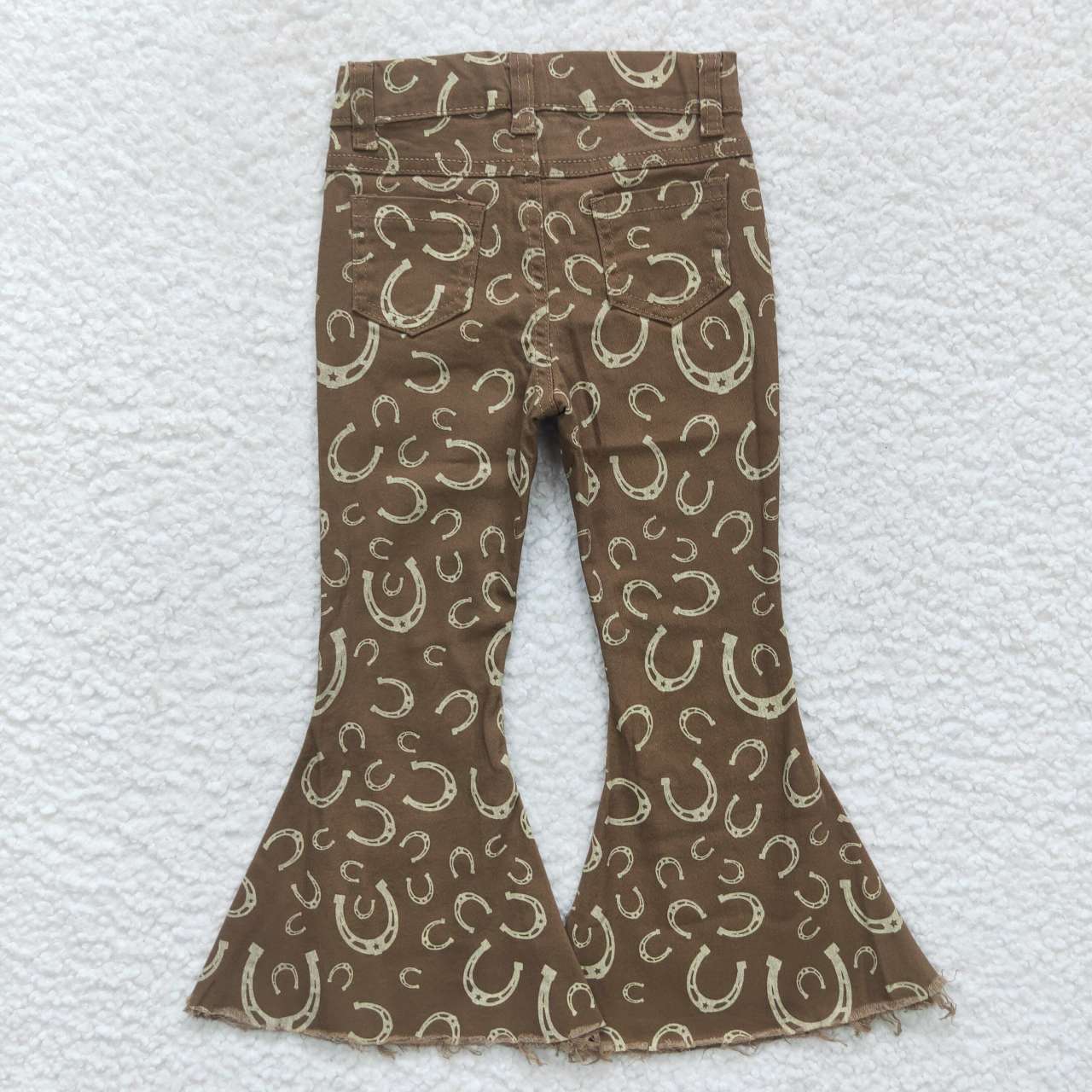 Sibling Baby Girls Western Bell Bottom Denim Jeans Pants