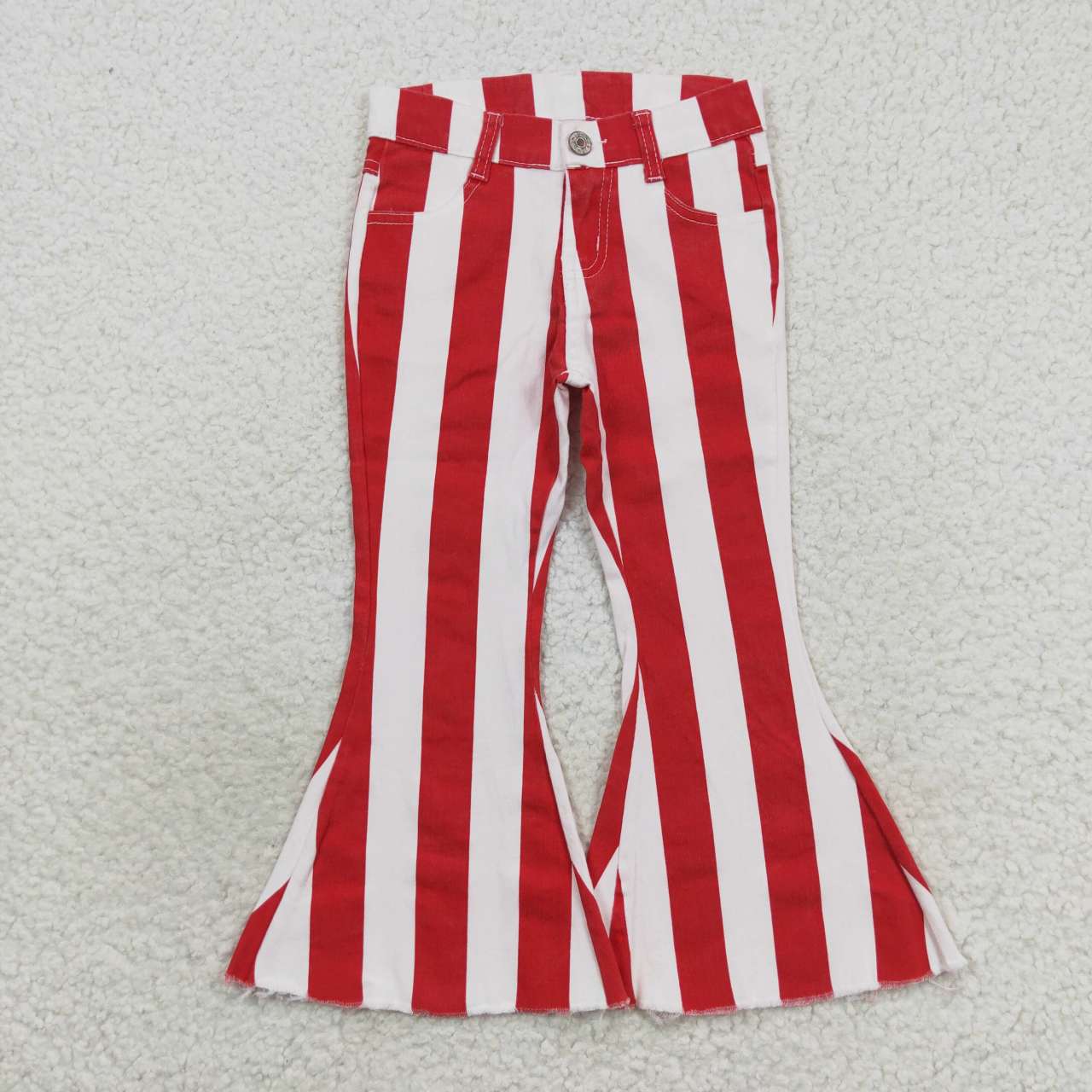 USA Shop Baby Girls Red Stripes Denim Bell Pants
