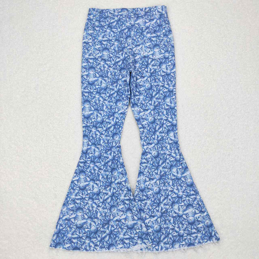 Adult Women Bell Bottom Denim Jeans Trousers