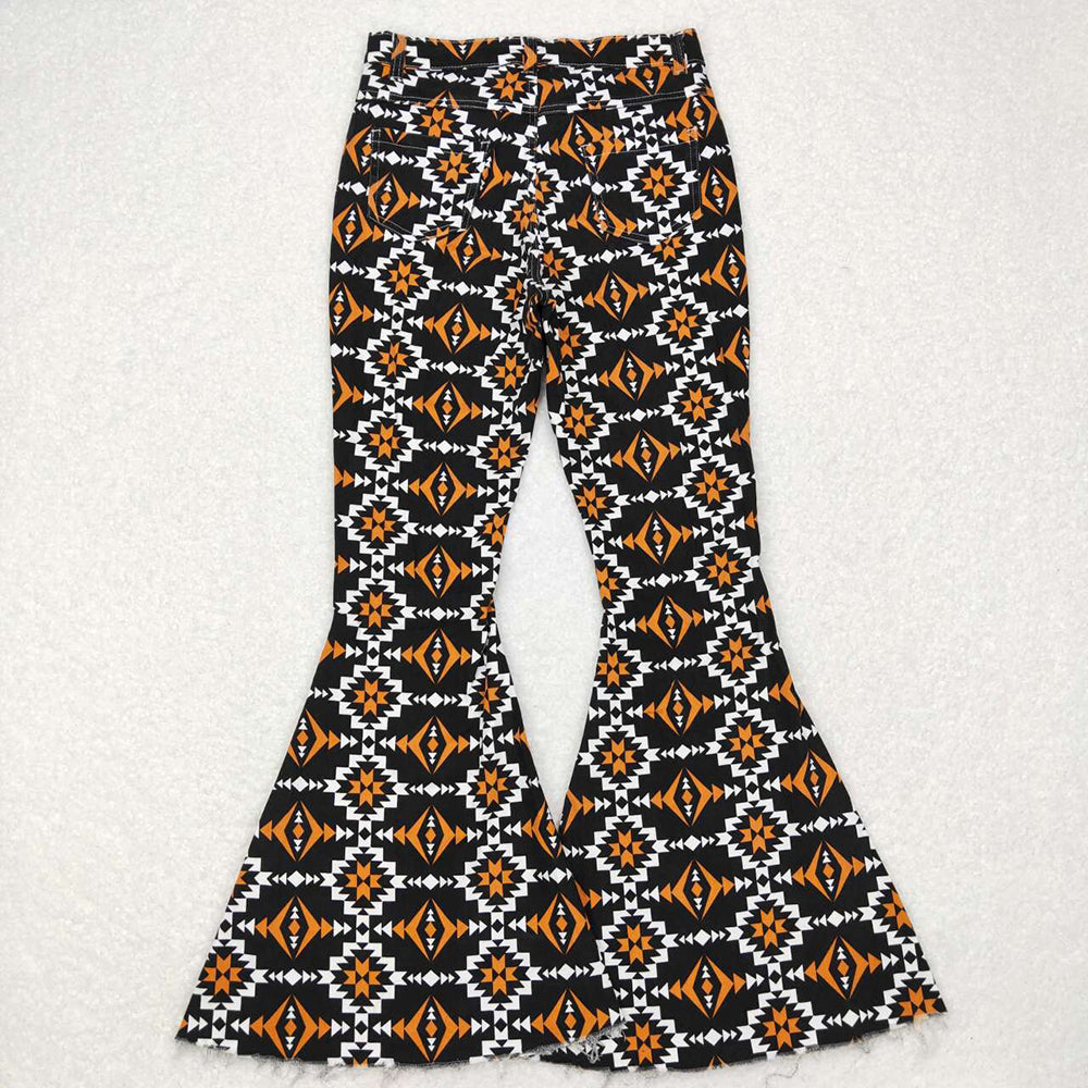 Adult Women Bell Bottom Denim Jeans Trousers