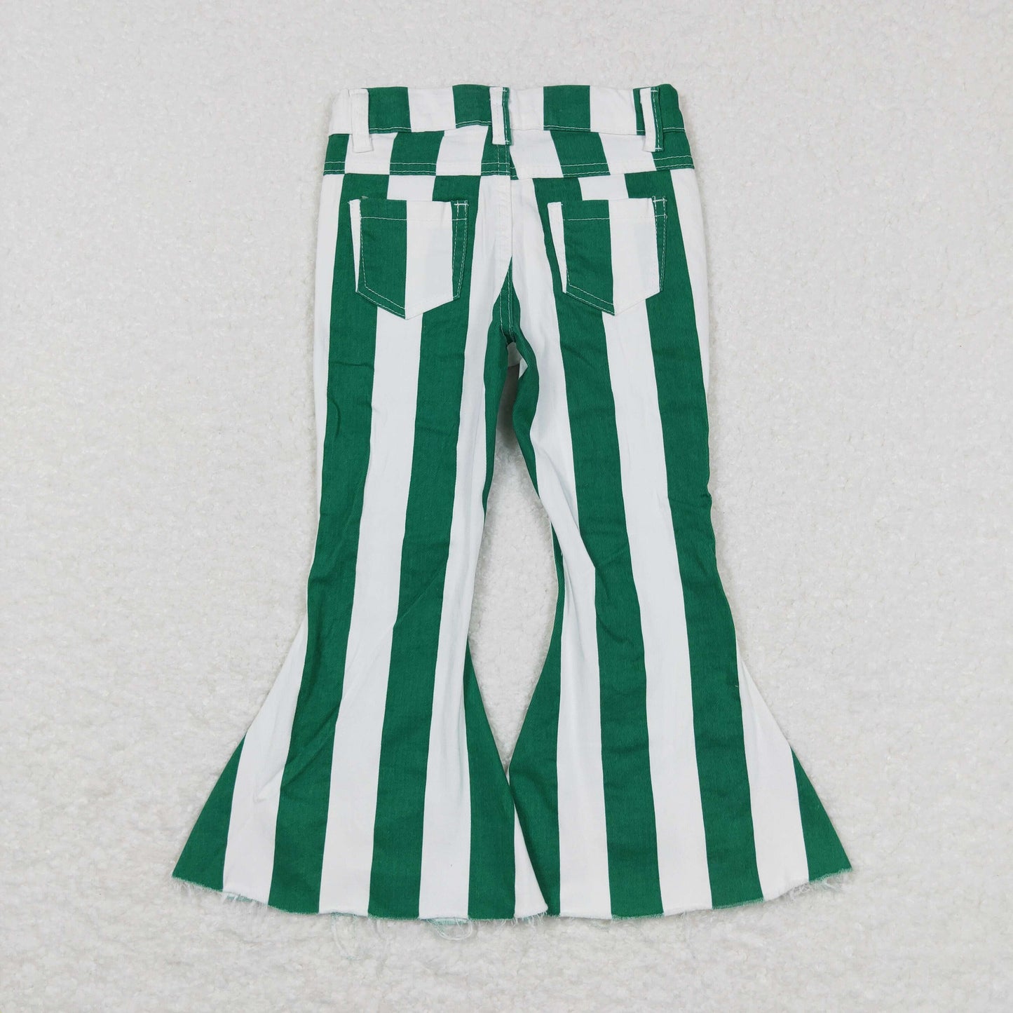 USA Shop Baby Girls Green White Stripes Bell Denim Pants