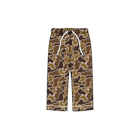 Adult Women Men Brown Camo Bottom Pants Pajamas Preorder