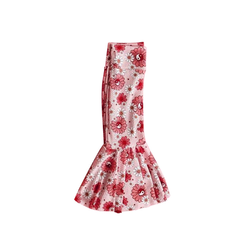 Baby Girls Valentines Flowers Flare Bell Bottom Pants preorder