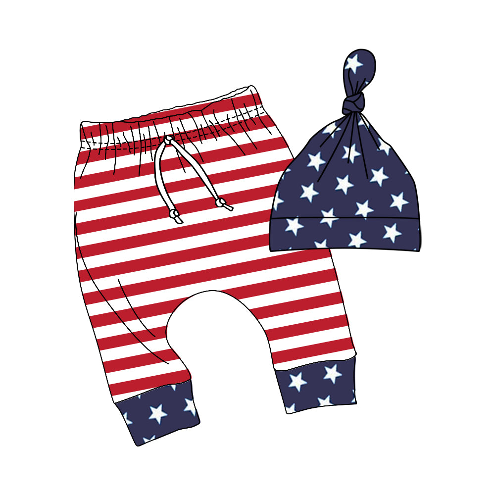 Baby Boys 4th Of July Red Stripes Jogger Pants preorder