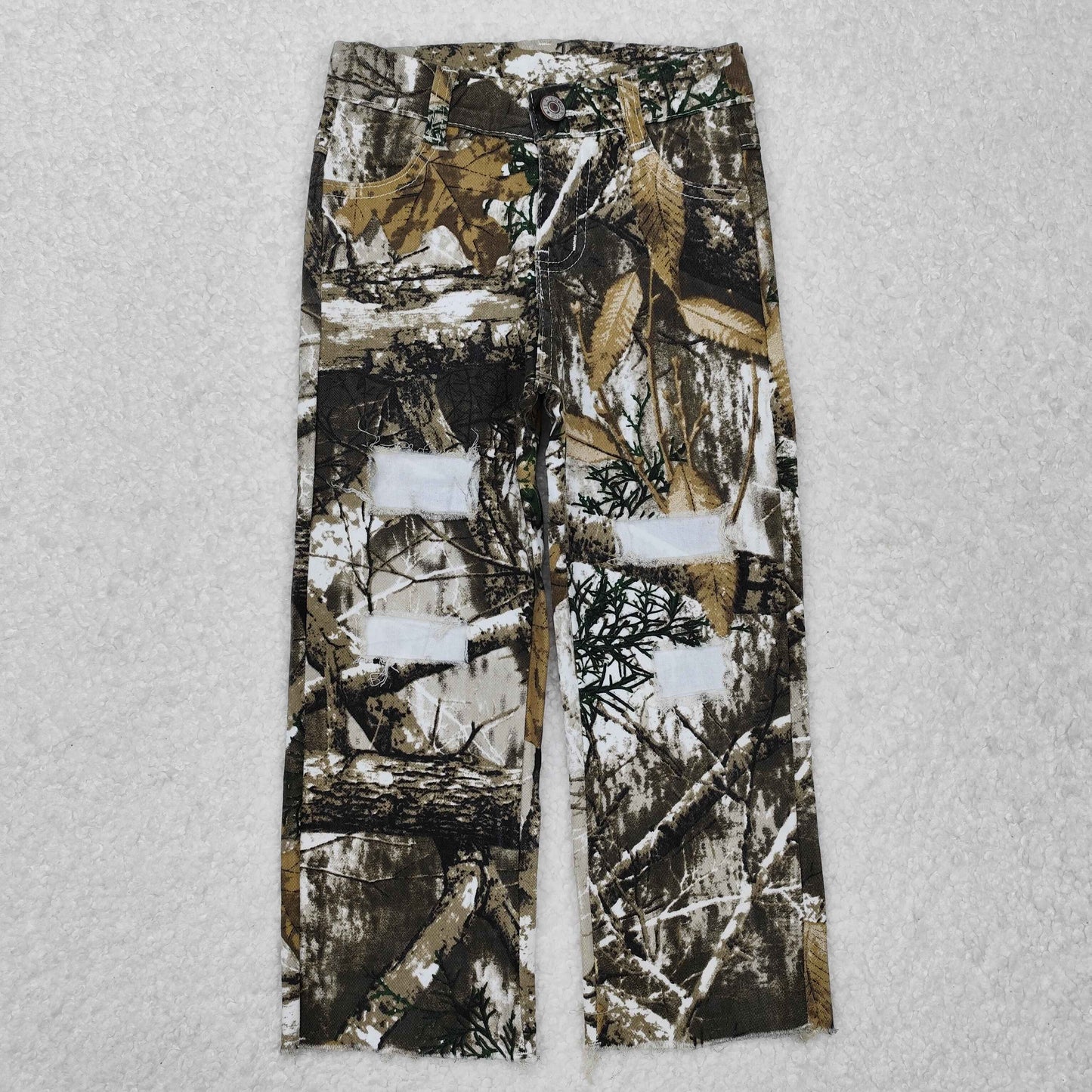 Sibling Baby Boys Girls Camouflage Hunting Season Denim Jeans Pants