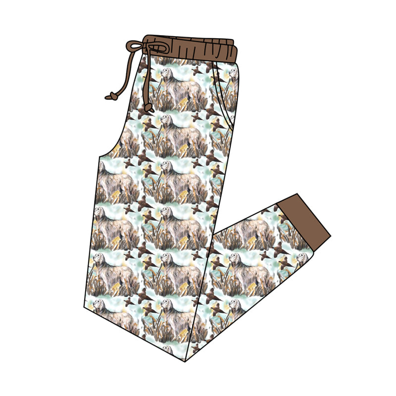 Adult Men Dog Hunting Ducks Bottom Pants Pajamas Preorder