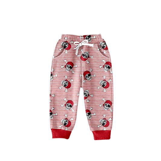 Baby Boys Halloween Red Stripes Skulls Pants Preorder