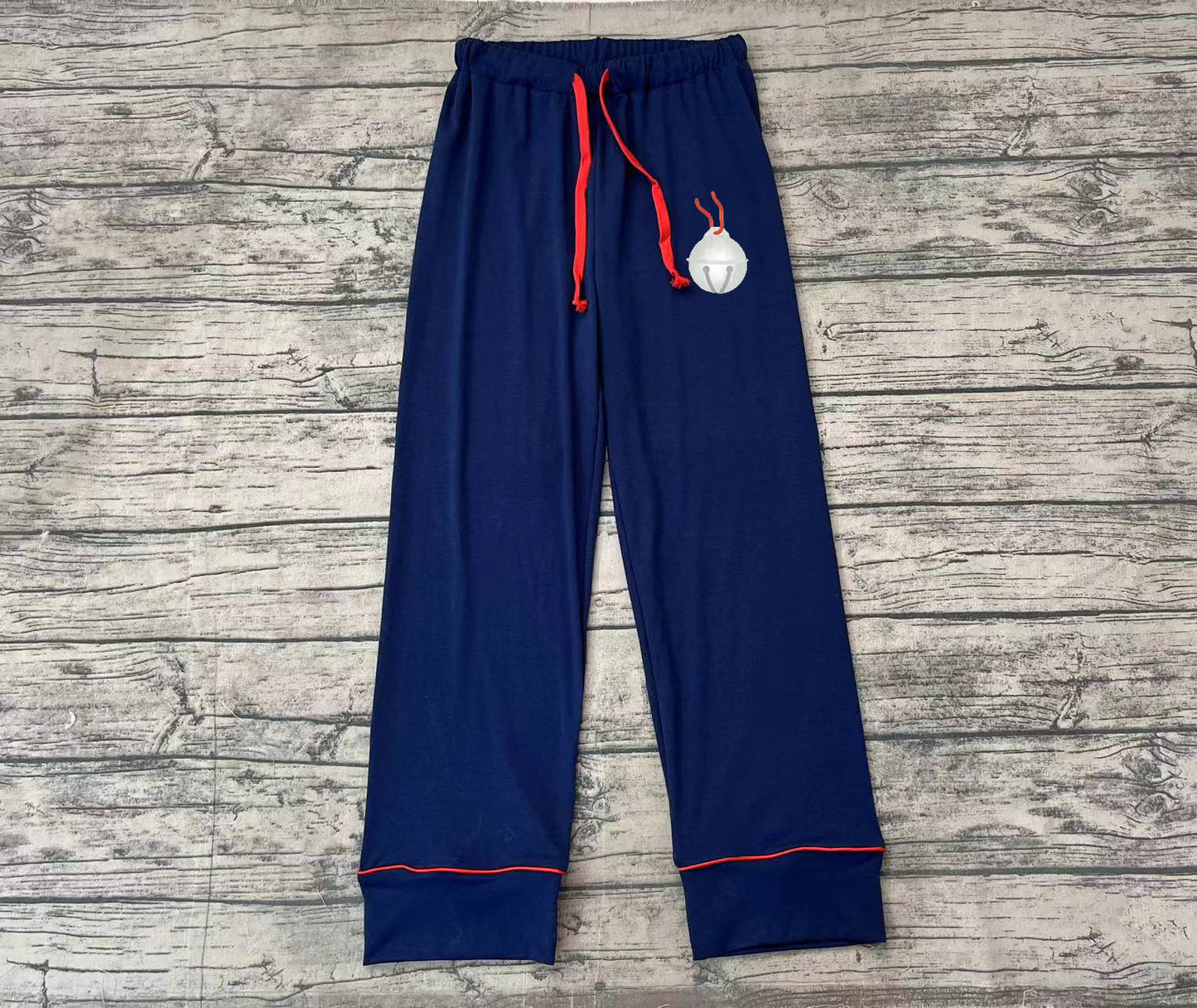 Adult Women Christmas Navy Bell Bottom Pants Pajamas Preorder