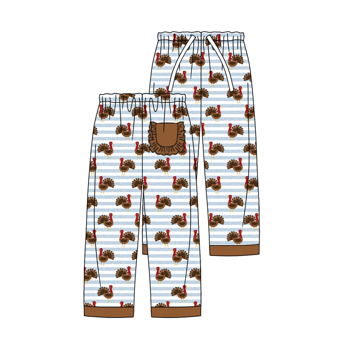 Adult Women Thanksgiving Turkey Bottom Pants Pajamas Preorder