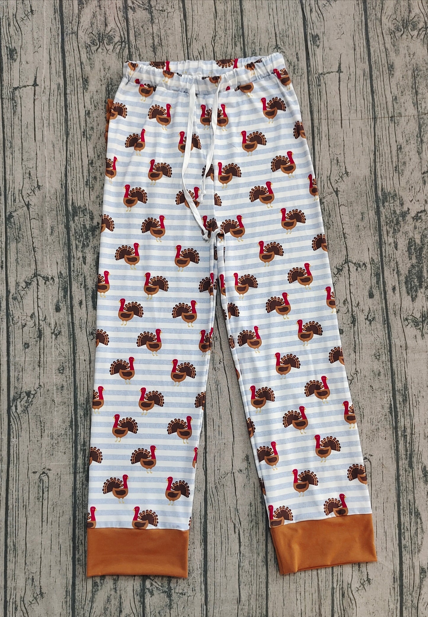 Adult Women Thanksgiving Turkey Pajamas Pants Bottom