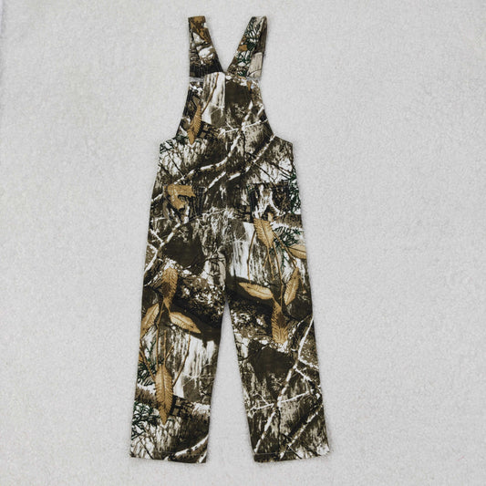 USA Shop Baby Boys Kids Brown Leaves Camo Denim Strap jumpsuits Overall