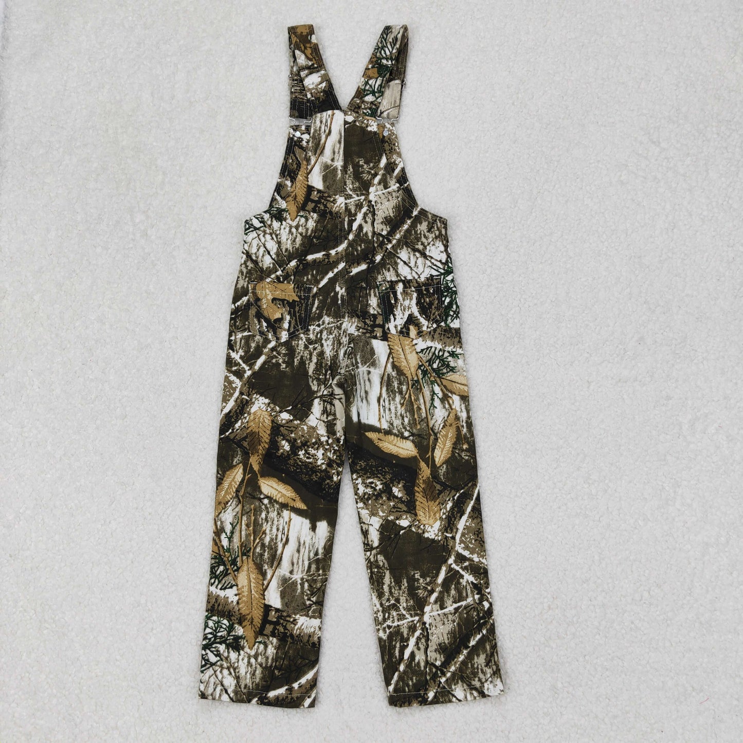 Sibling Baby Boys Kids Fall Hunting Camo Denim Strap jumpsuits Overall