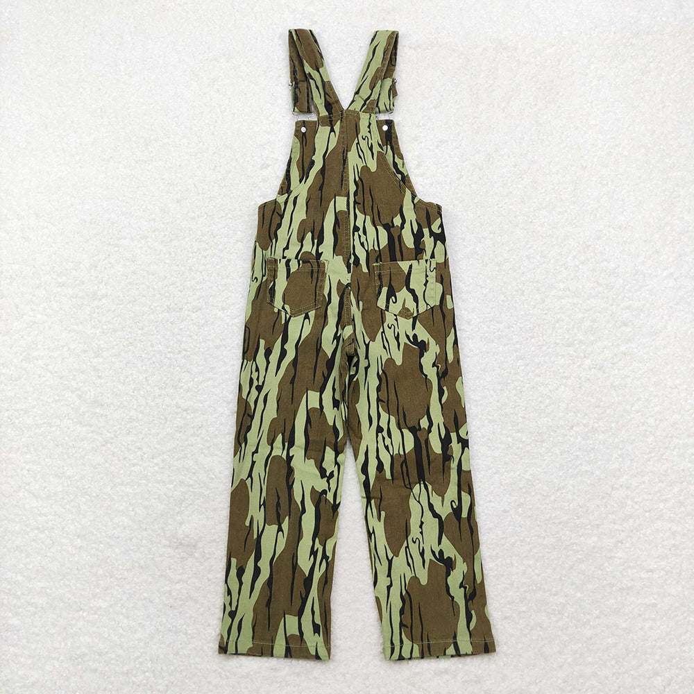 Baby Boys Kids Leaves Camo Denim Strap jumpsuits Overall