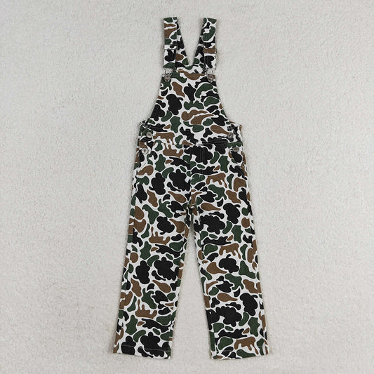 USA Shop Baby Boys Kids Brown Camo Denim Strap jumpsuits Overall