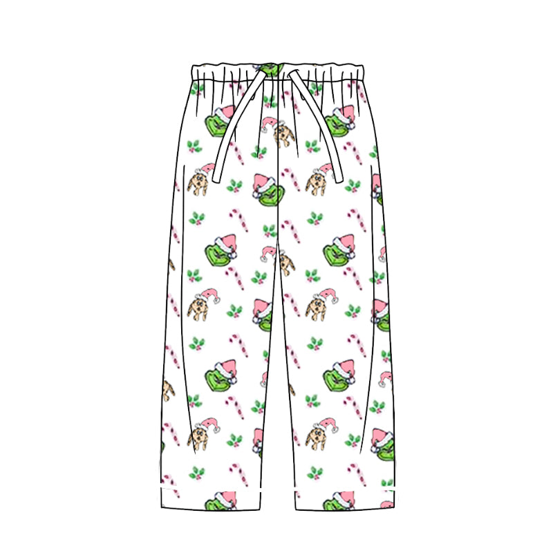 Adult Women Christmas Green Face Bottom Pants Pajamas Preorder