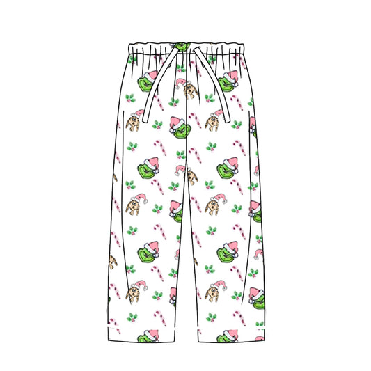 Adult Women Christmas Green Face Bottom Pants Pajamas Preorder