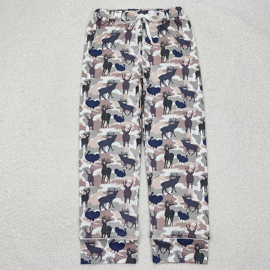 Adult Women Deers Hunting Camo Bottom Pants Pajamas