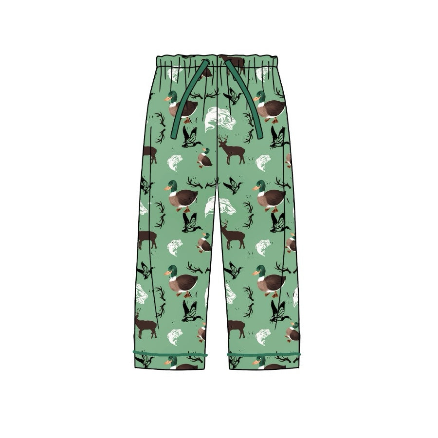 Adult Women Ducks Hunting Green Bottom Pants Pajamas Preorder