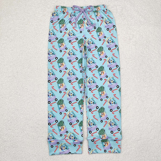 Adult Women Christmas Dogs Candy Bottom Pants Pajamas