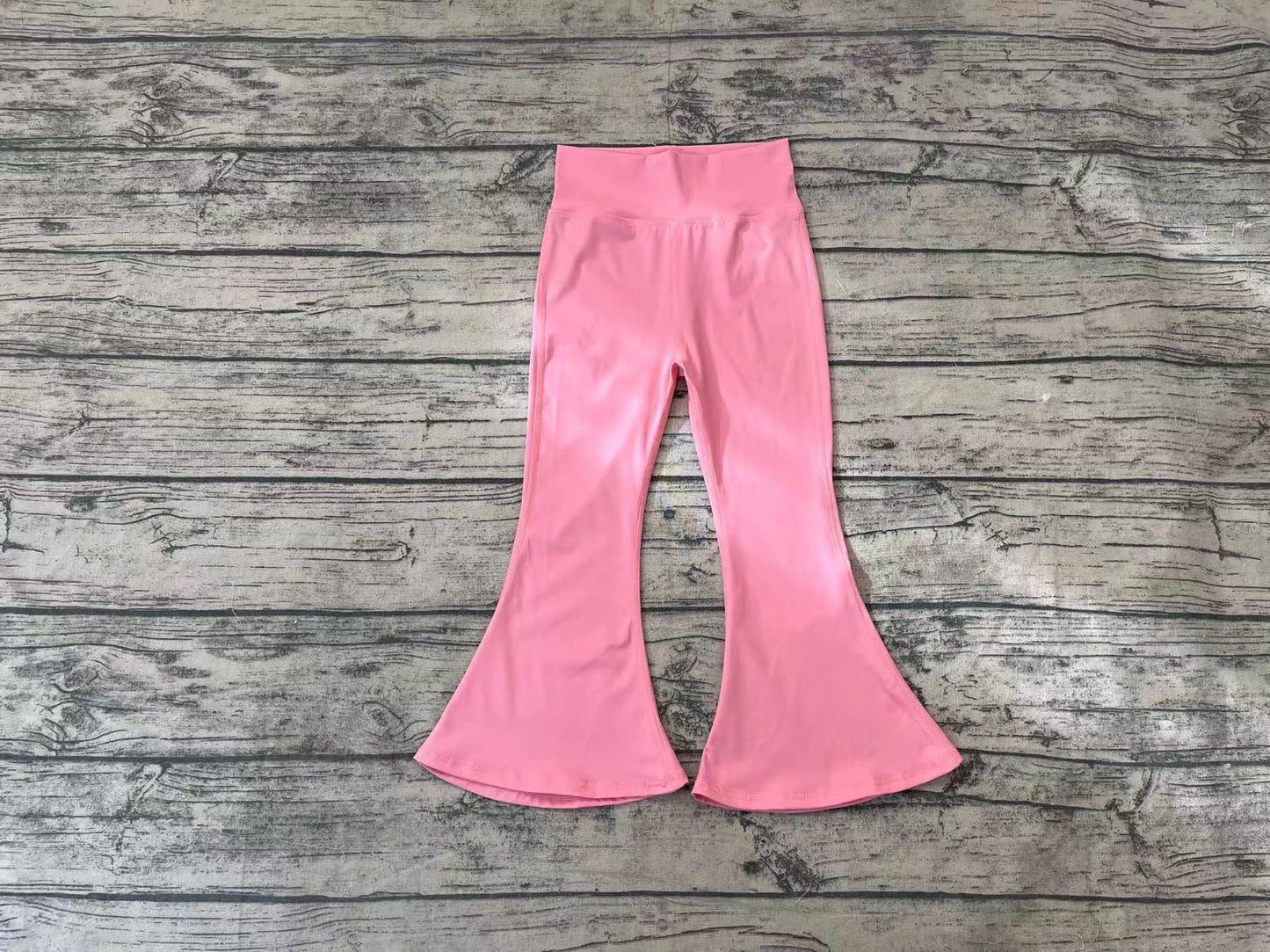 Baby Girls Dark Pink Yoga Active Wear Bell Bottom Pants