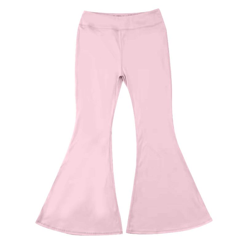 Baby Girls Light Pink Yoga Active Wear Bell Bottom Pants Preorder