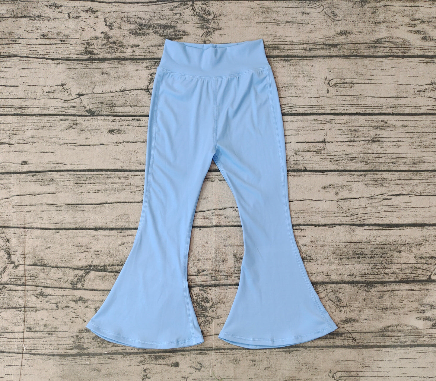 Baby Girls Light Blue Yoga Active Wear Bell Bottom Pants