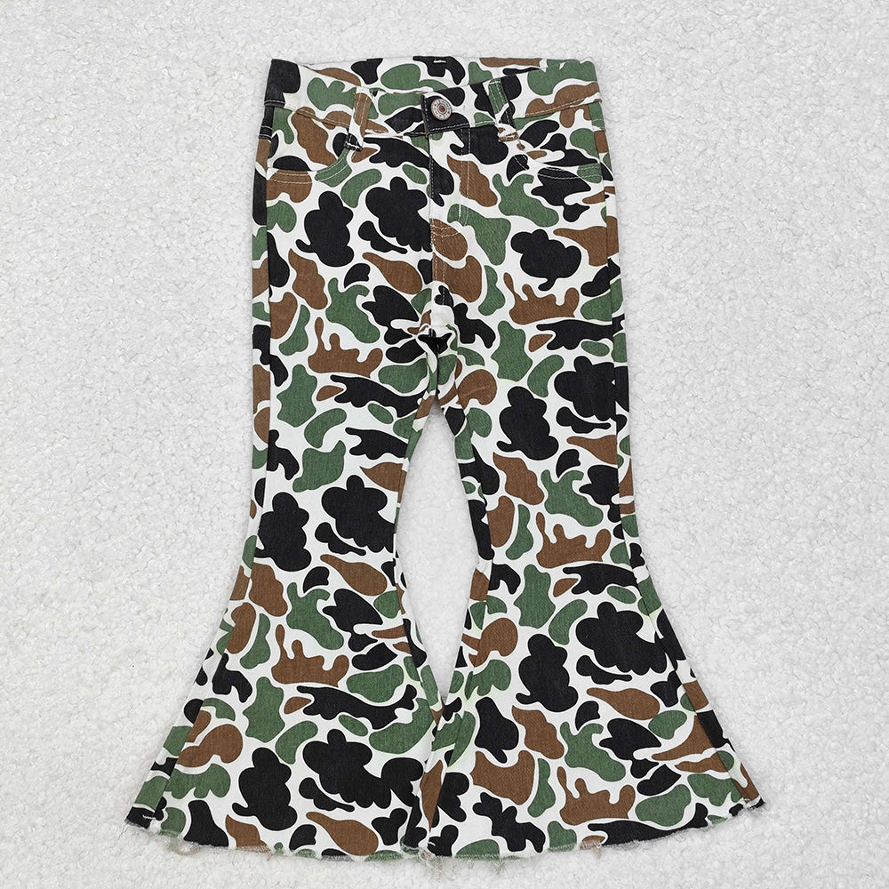 Sibling Baby Boys Girls Camouflage Hunting Season Denim Jeans Pants